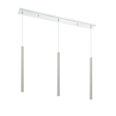 Z-Lite Forest 3 Light Island/Billiard, Chrome & Brushed Nickel 917MP24-BN-LED-3LCH
